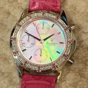 Jules Jurgensen Pink MOP and Crystals Watch